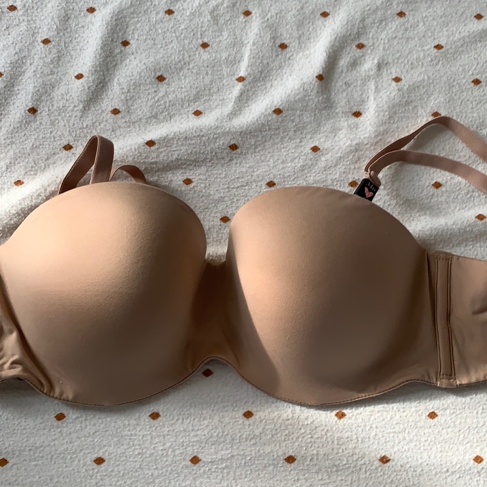 VS strapless beige bra